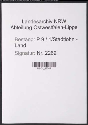 Sterberegister Standesamt Stadtlohn-Land