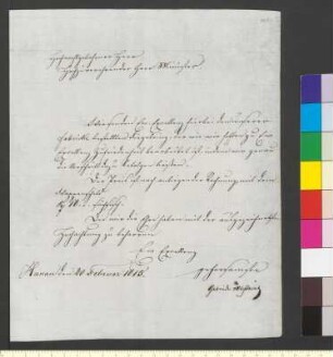 Brief von Toussaint, Gebrüder an Goethe, Johann Wolfgang von
