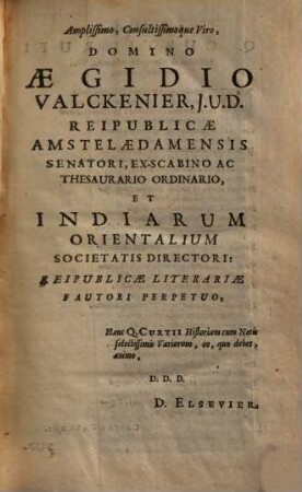 Q. Curtii Rufi Historia Alexandri Magni