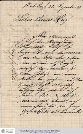 Einzelbrief von n., August an Gehrig, Catherine