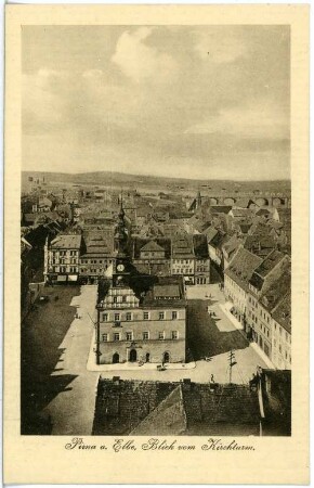 Pirna. Blick auf Pirna vom Kirchturm