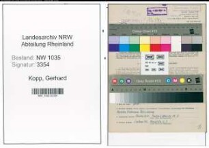 Entnazifizierung Gerhard Kopp , geb. 17.04.1902 (Steiger)