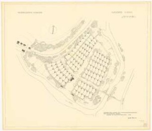 Kleingartenkolonie: Grundriss 1:1000