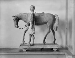 Albanischer Diener mit Pferd