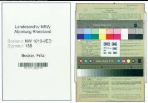 Entnazifizierung Fritz Becker , geb. 18.02.1915 (Kaufmann)