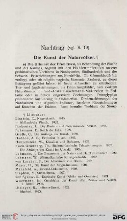 Nachtrag (vgl. S. 19): Die Kunst der Naturvölker