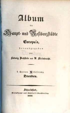 Album der Haupt- und Residenzstädte Europa's, 1,4. Dresden