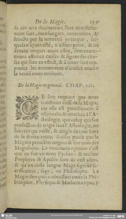 De la Magie en general. Chap. XLI.