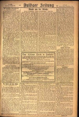 Zweite Ausgabe vom Sonntag, den 18. Juli 1926.