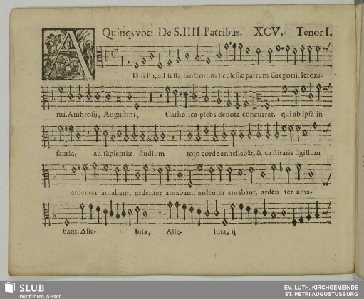 XCV. Ad festa sanctorum Ecclesiae