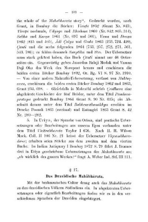 § 17. Das Dravidische Mahābhārata.