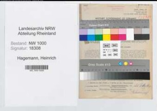 Entnazifizierung Heinrich Hagemann, geb. 07.10.1908 (Kaufm.Angest.)