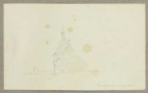 Westliche Ansicht der St. Georgskapelle mit Friedhof in Gundelsheim