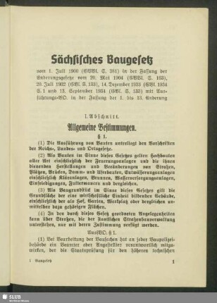 I. Abschnitt. Allgemeine Bestimmungen