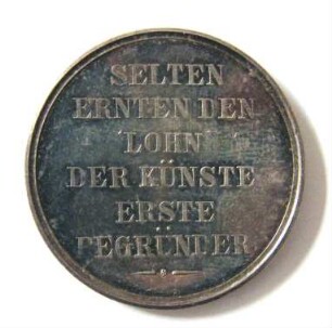 Gedenkmedaille Franz Xaver Gabelsberger : Sammlung Beinhorn. Gedenkmedaille Franz Xaver Gabelsberger. Silber; Durchmesser 28 mm, Gewicht 11,2 g (J. A. Ries). Dresden: SLUB R c 0027
