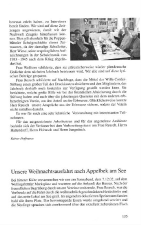 Unsere Weihnachtsfeier nach Appelbek am See