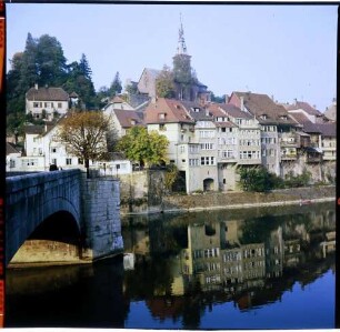 Laufenburg: vom Schweizer Ufer auf deutschen Teil