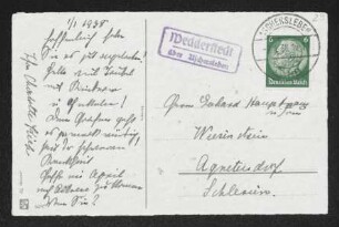 Brief von Charlotte Kiep an Margarete Hauptmann und Gerhart Hauptmann