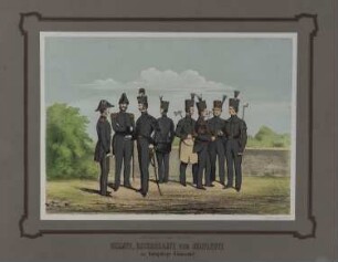 Rüdersdorf (Kr. Niederbarnim): Bergleute und Beamte (Rüdersdorfer Album, Tafel 12) Rüdersdorf (Kr. Niederbarnim) [Ldkr. Märkisch-Oderland]