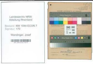 Entnazifizierung Josef Wandinger , geb. 15.04.1913 (Elektromonteur)