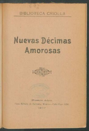 Nuevas décimas amorosas