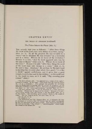 Chapter XXVIII The trials of Abraham (continued)