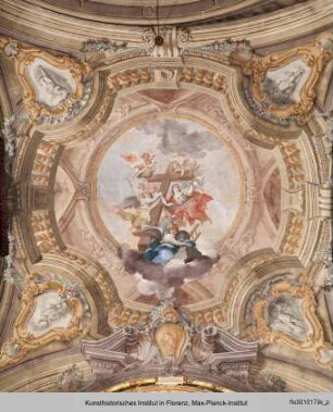 Triumph des Kreuzes und Engel mit Passionssymbolen