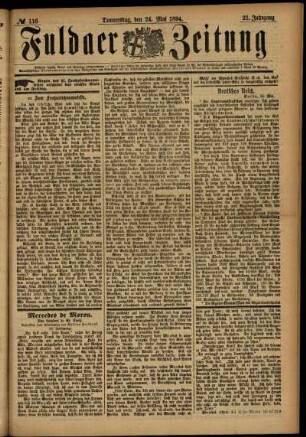 Ausgabe vom Donnerstag, den 24. Mai 1894.