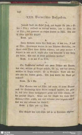 XXII. Vermischte Aufgaben