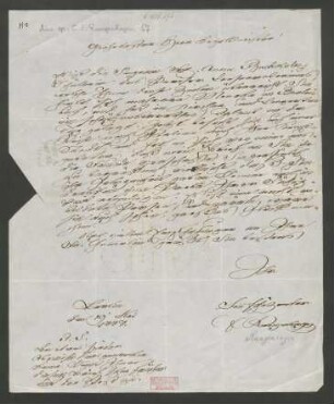 Brief an Carl Gottlieb Reißiger : 19.05.1847