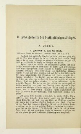 II. Das Zeitalter des dreißigjährigen Krieges