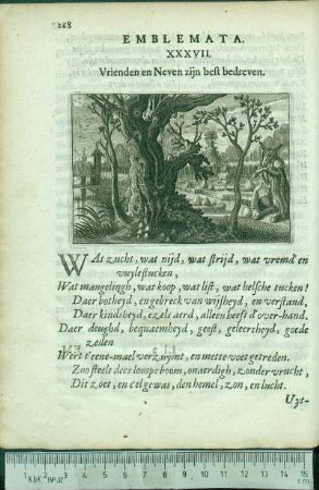Emblemata. XXXVII. Vrienden en Neven zijn best bedreven.