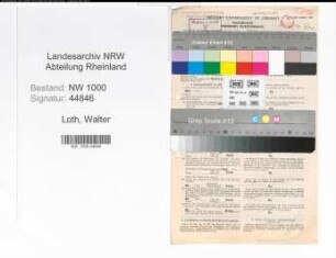 Entnazifizierung Walter Loth, geb. 08.12.1902 (Verwaltungsangest.)