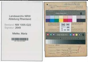 Entnazifizierung Maria Mielke , geb. 02.07.1904 (Milchhaendlerin)