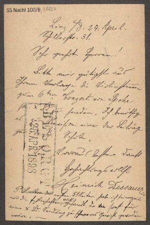 Brief an B. Schott's Söhne : 24.04.1898