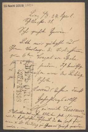 Brief an B. Schott's Söhne : 24.04.1898