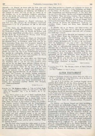 588-590 [Rezension] Congress Volume ; Oxford 1959