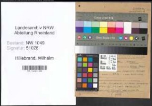 Entnazifizierung Wilhelm Hillebrand , geb. 25.10.1908 (Techniker)
