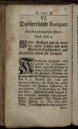VI. Das herrlichste Banquet.