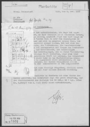 Zavelstein mit Rötenbach und Sommenhardt: Pfarrbericht 1957