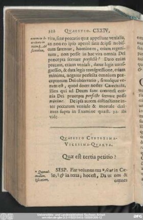 Quaestio Centesima-Vicesima-Quarta. Quae est tertia petitio?