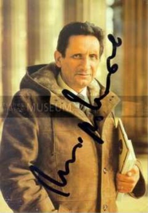 Autogrammkarte des Schriftstellers Hansgeorg Stengel