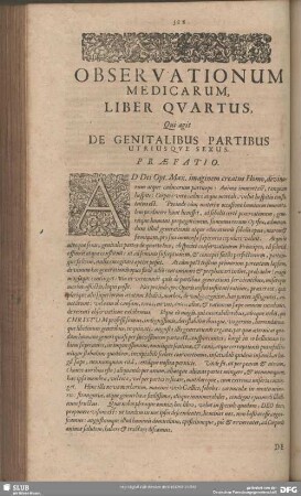Liber Quartus, Qui agit De Genitalibus Partibus Utriusque Sexus