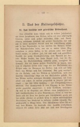 B. Aus der Kulturgeschichte