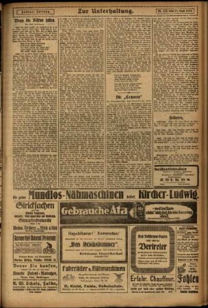 Zweite Ausgabe vom Donnerstag, den 25. September 1924.