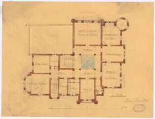 Villa Commerzienrat Becker, Stralsund: Grundriss OG 1:100