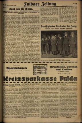 Zweite Ausgabe vom Sonntag, den 05. Januar 1930.