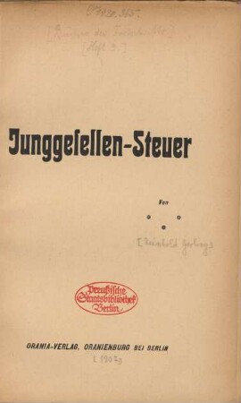 Junggesellen-Steuer