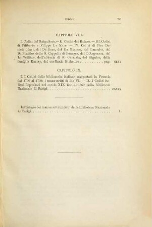 Inventario dei manoscritti italiani delle Biblioteche di Francia, 1. Manoscritti italiani