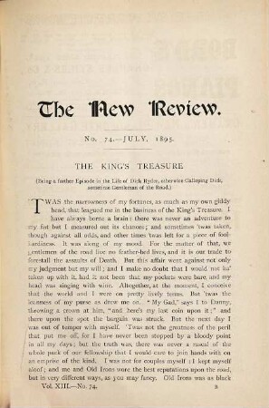 The new review. 13. 1895 = Nr. 74 [u.] 79 = N.S.